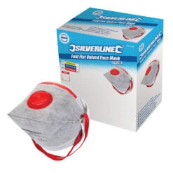 Silverline Fold Flat Valved Face Mask FFP3 NR Display (Box Of 25)