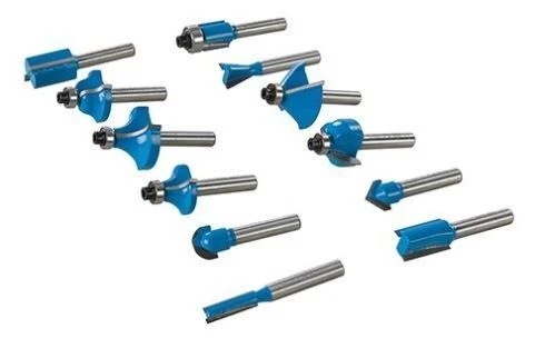 Silverline 1/4in TCT Router Bit Cutter Set 12 Piece 2 Silverline 1/4in TCT Router Bit Cutter Set 12 Piece - Image 2