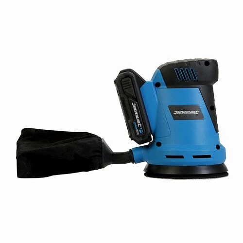 Silverline Cordless 18v Random Orbital Sander 125mm With Battery 2 Silverline Cordless 18v Random Orbital Sander 125mm With Battery - Image 2