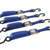 Silverline Cam Buckle Ratchet Tie Down Strap S-Hook 2m X 25mm (Pack Of 4)