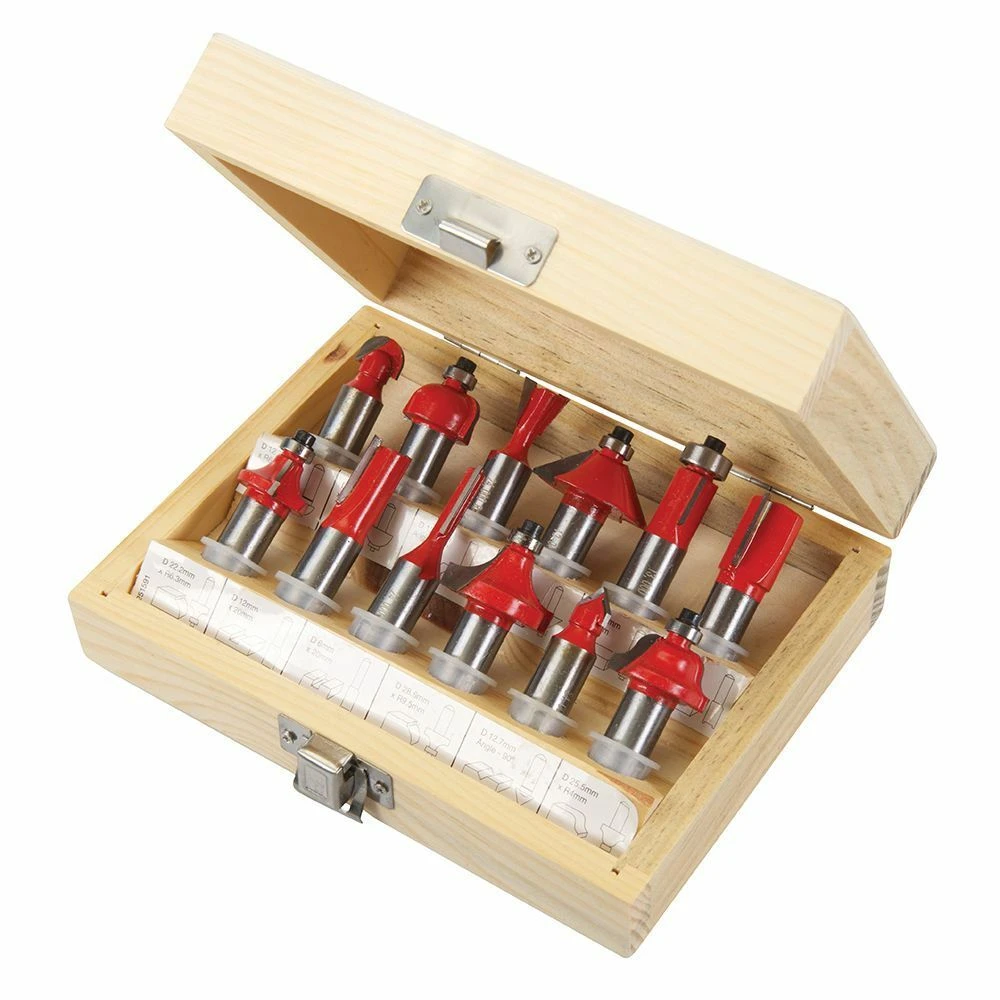 Silverline 12mm TCT Router Bit Cutter Set 12 Piece 1 Silverline 12mm TCT Router Bit Cutter Set 12 Piece