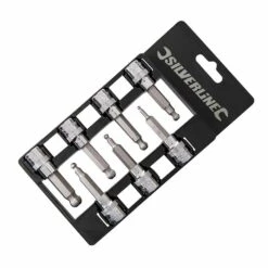 Silverline Ball End Hex Bit Socket Set 3/8in Drive 7 Piece