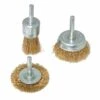 Silverline Brassed Steel Wire Wheel & Cup Brush Set 3 Piece