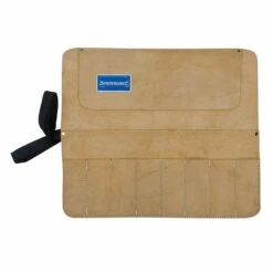 Silverline Chisel & Tool Storage Roll 8 Pocket Suede Leather 440x380mm