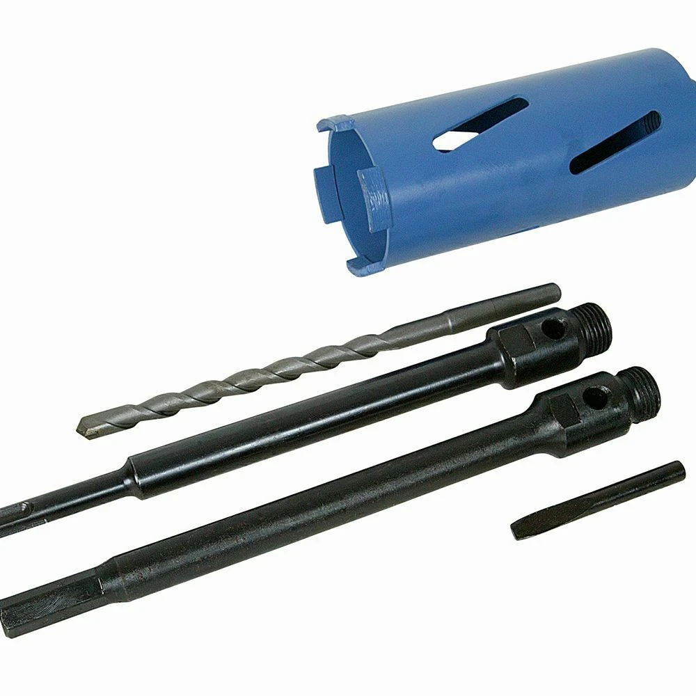 Silverline Dry Diamond Core Drill Kit 11 Piece 2 Silverline Dry Diamond Core Drill Kit 11 Piece - Image 2