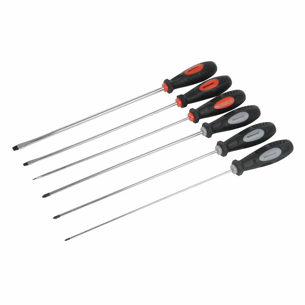 Silverline Extra-Long Screwdriver Set 6 Piece 1 Silverline Extra-Long Screwdriver Set 6 Piece