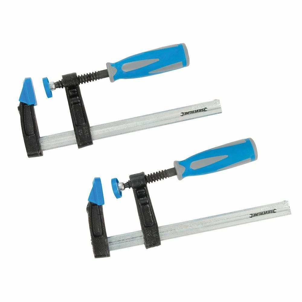 Silverline F-Clamp Set 2 Piece 150 X 50mm 1 Silverline F-Clamp Set 2 Piece 150 X 50mm