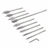 Silverline Flat Wood Bit & Extension Arm Set 10 Piece
