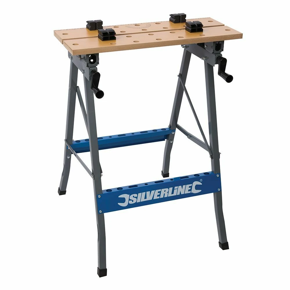 Silverline Heavy Duty Flip-Top Portable Folding Workbench 1 Silverline Heavy Duty Flip-Top Portable Folding Workbench