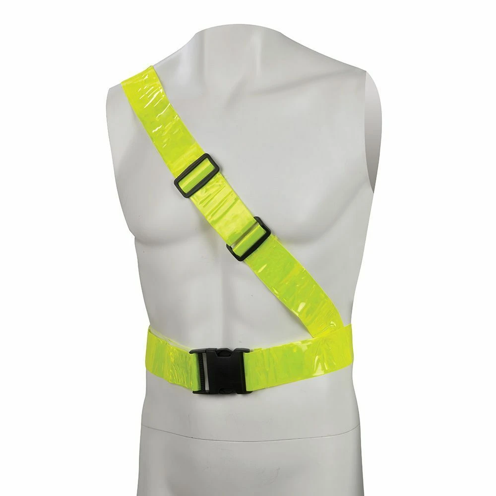 Silverline Hi-Vis Yellow Reflective Sash Belt Strap PVC 1 Silverline Hi-Vis Yellow Reflective Sash Belt Strap PVC