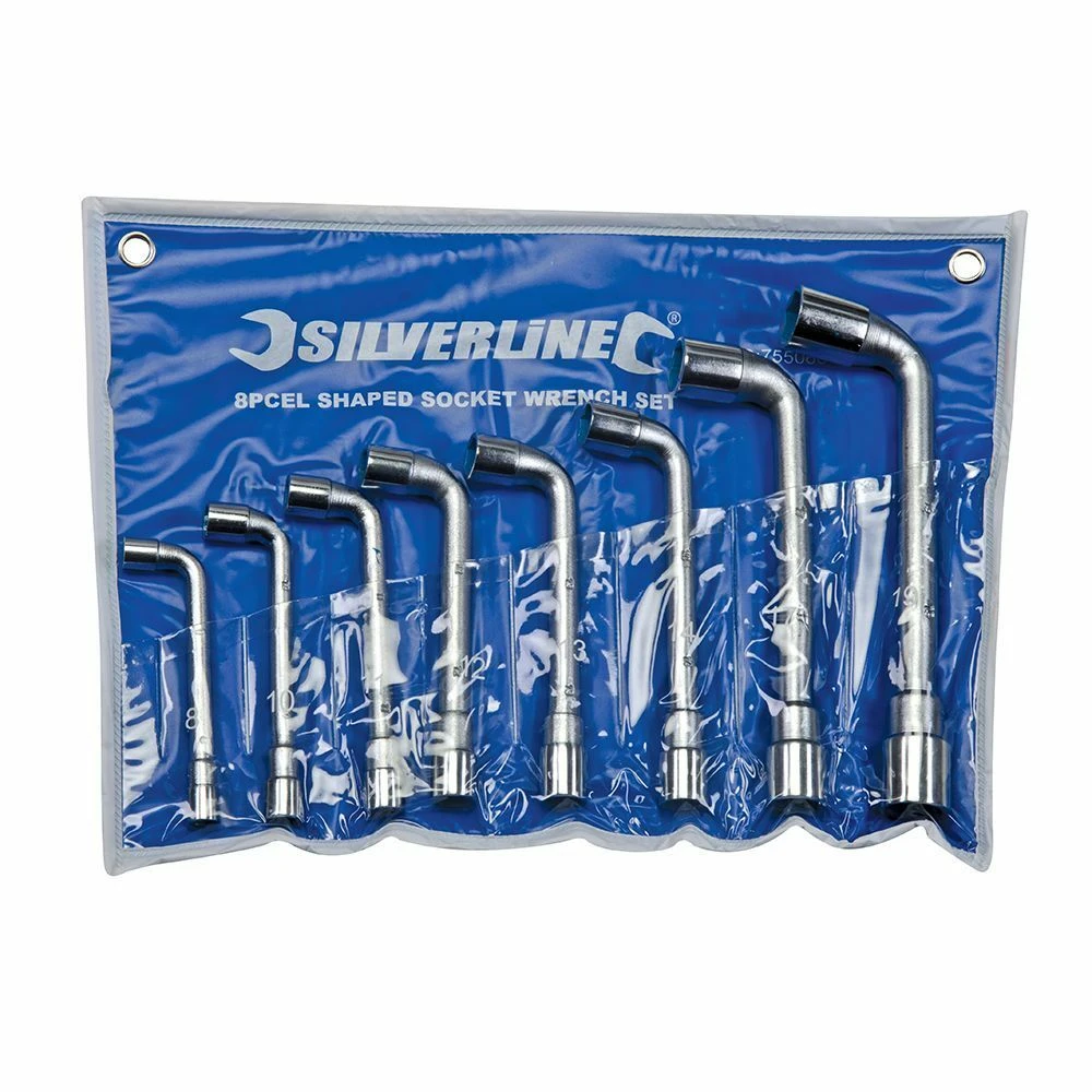 Silverline L-Shaped Socket Wrench Set 8 Piece 2 Silverline L-Shaped Socket Wrench Set 8 Piece - Image 2