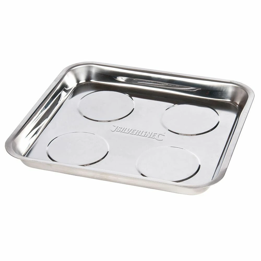 Silverline Magnetic Parts Tray Square Dish 270 X 292mm 1 Silverline Magnetic Parts Tray Square Dish 270 X 292mm