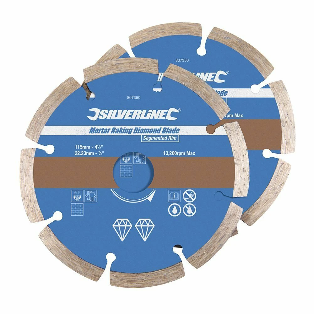 Silverline Mortar Raking Diamond Blade 115 X 22.23mm 1 Silverline Mortar Raking Diamond Blade 115 X 22.23mm