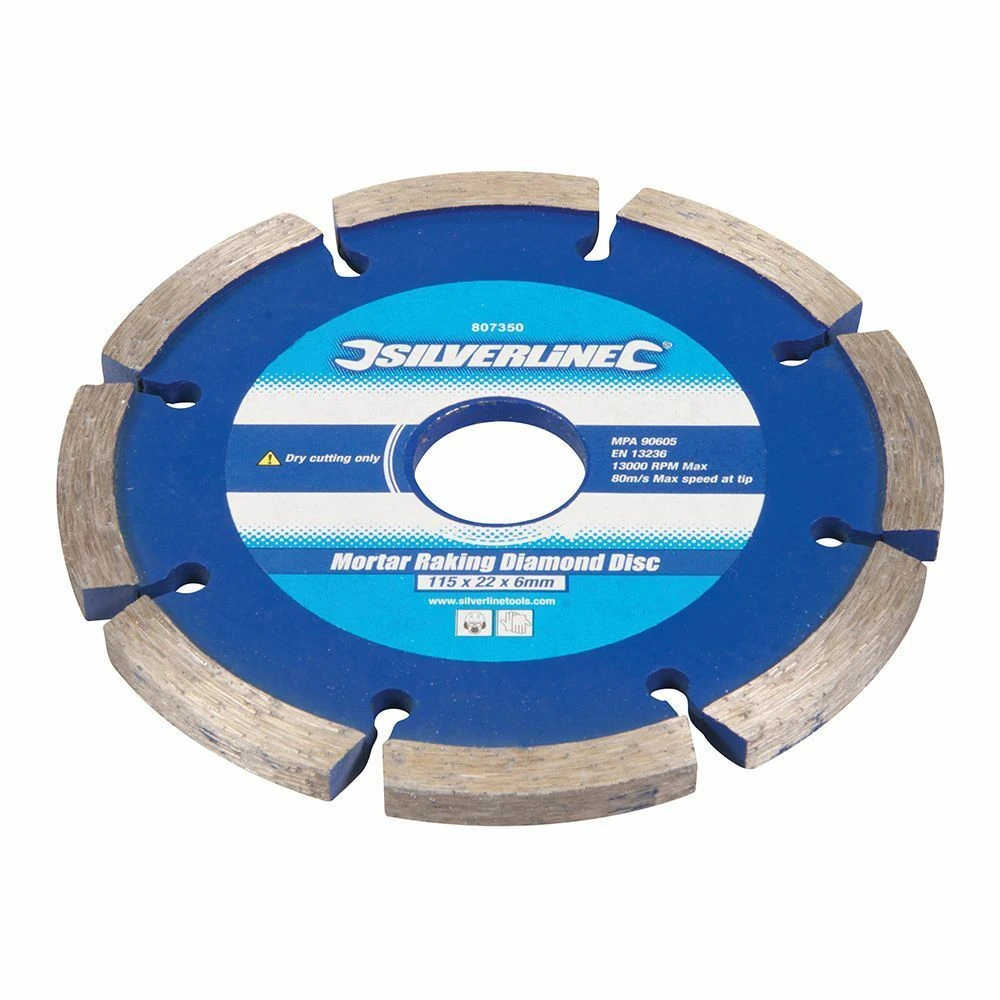 Silverline Mortar Raking Diamond Blade 115 X 22.23mm 2 Silverline Mortar Raking Diamond Blade 115 X 22.23mm - Image 2