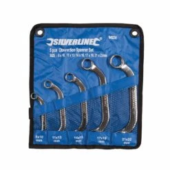 Silverline Obstruction C-Shaped Spanner Set 5 Piece (8-22mm)