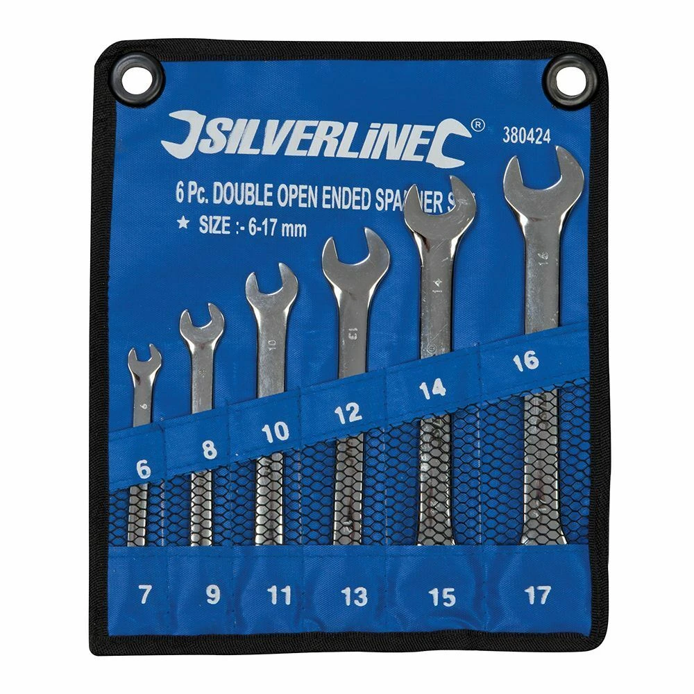 Silverline Open-Ended Spanner Set 6 Piece (6-17mm) 1 Silverline Open-Ended Spanner Set 6 Piece (6-17mm)