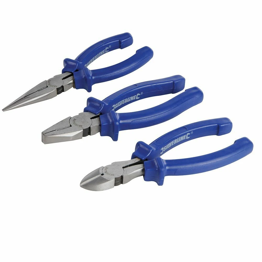 Silverline Pliers Set 3 Piece 160mm 1 Silverline Pliers Set 3 Piece 160mm