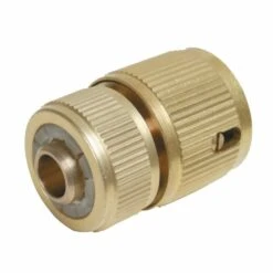 Silverline Quick Hose Connector Auto Stop Brass 1/2in Female