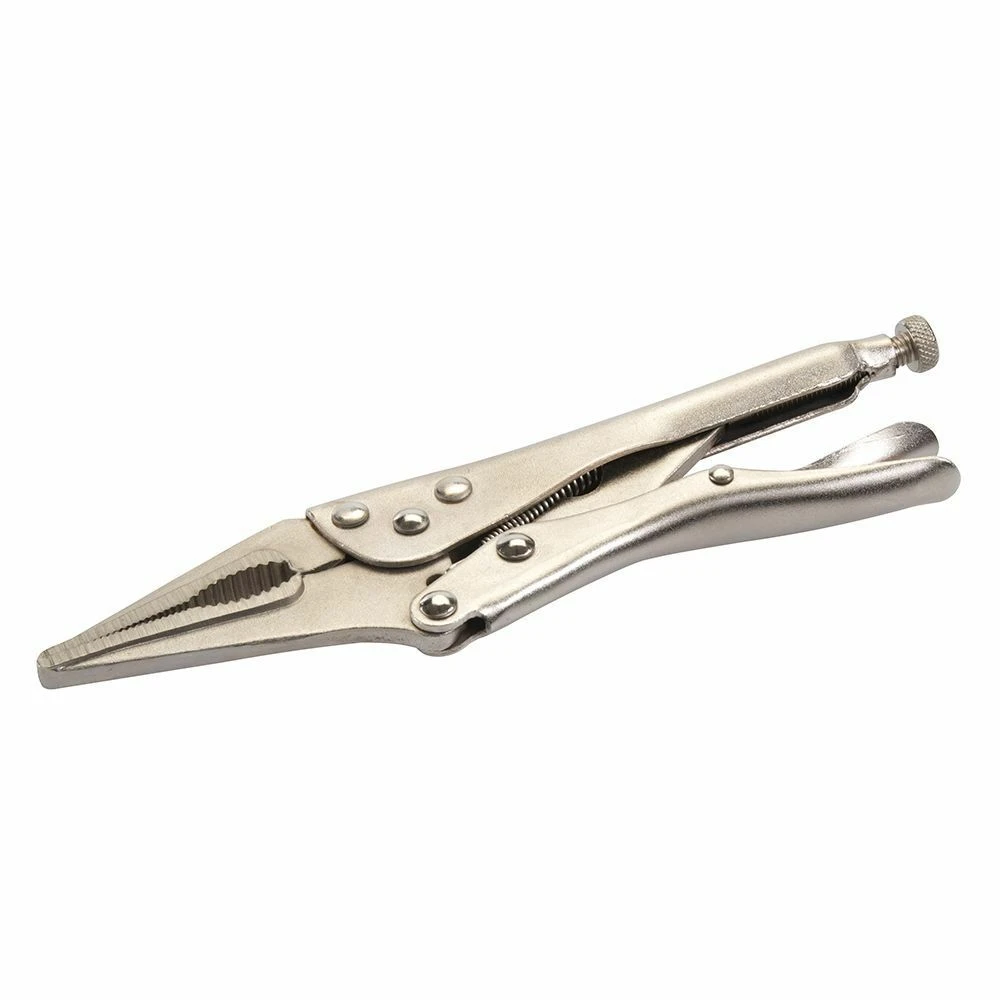 Silverline Self Locking Long Nose Pliers 225mm 1 Silverline Self Locking Long Nose Pliers 225mm