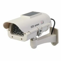 Silverline Solar-Powered Dummy CCTV Camera With Flashing LED Light