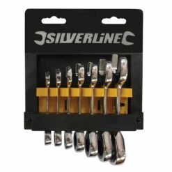 Silverline Stubby Ratchet Spanner Set 7 Piece (8-19mm)