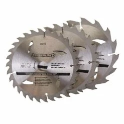 Silverline TCT Circular Saw Blade TRIPLE PACK 150 X 20mm (16, 24 & 30 Teeth)
