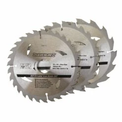 Silverline TCT Circular Saw Blade TRIPLE PACK 165 X 30mm (16, 24 & 30 Teeth)