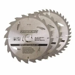 Silverline 22 Silverline TCT Circular Saw Blade TRIPLE PACK 184 X 30mm (20, 24 & 40 Teeth)