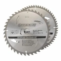 Silverline TCT Circular Saw Blade TWIN PACK 250 X 30mm (40 & 60 Teeth)