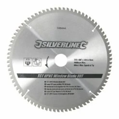 Silverline TCT UPVC Window Saw Blade 250 X 30mm X 80 Teeth
