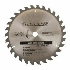 Silverline TCT 'Wood With Nails' Saw Blade 190 X 16mm X 30 Teeth