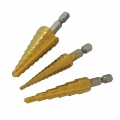Silverline Titanium-Coated HSS Step Drill Set Imperial 3 Piece
