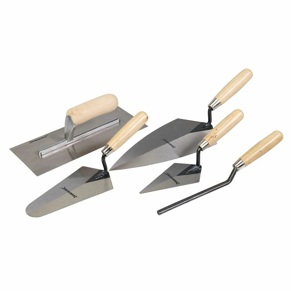 Silverline Tradesmans Trowel Set 5 Piece (Pointing/Gauging/Plastering/Brick) 1 Silverline Tradesmans Trowel Set 5 Piece (Pointing/Gauging/Plastering/Brick)