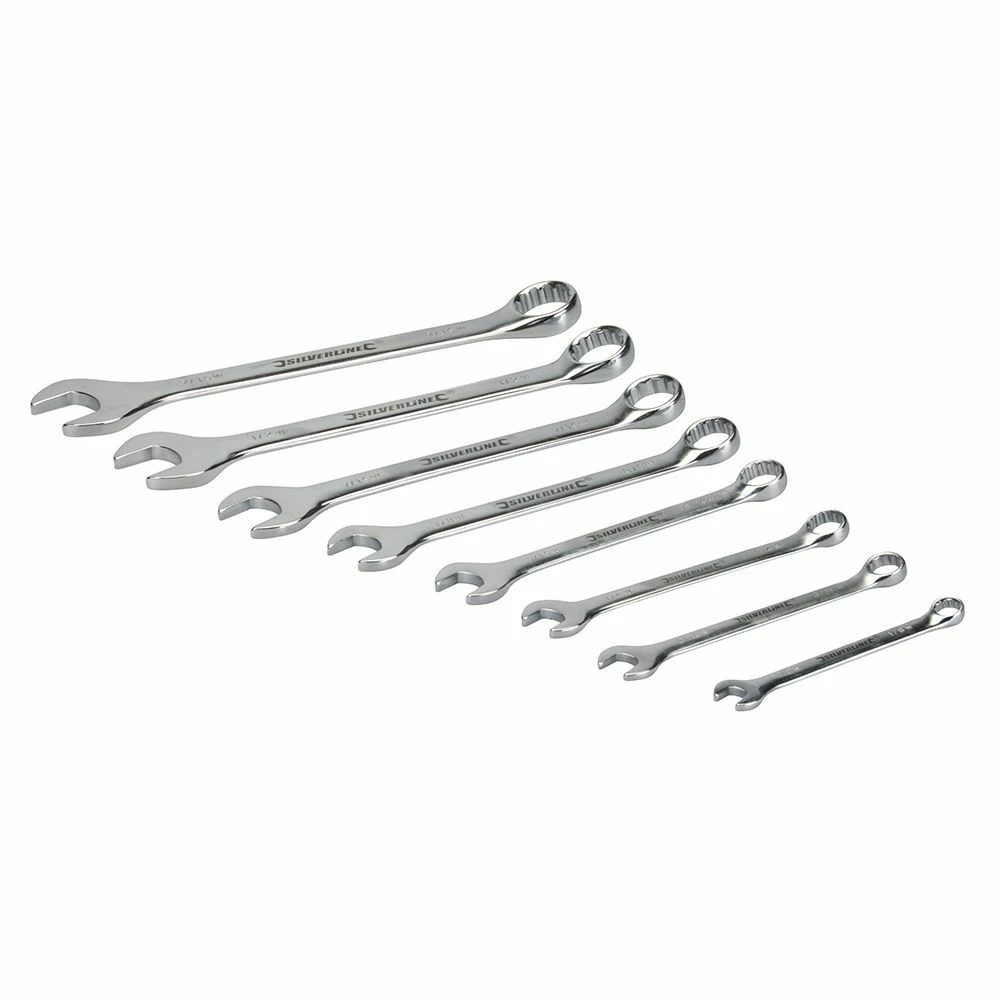 Silverline Whitworth Combination Spanner Set 8 Piece (1/8 - 9/16in) 2 Silverline Whitworth Combination Spanner Set 8 Piece (1/8 - 9/16in) - Image 2